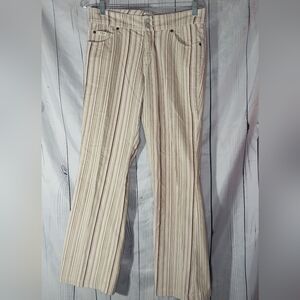 Limited Too Striped Y2K Velour Flare Pants 5Jr